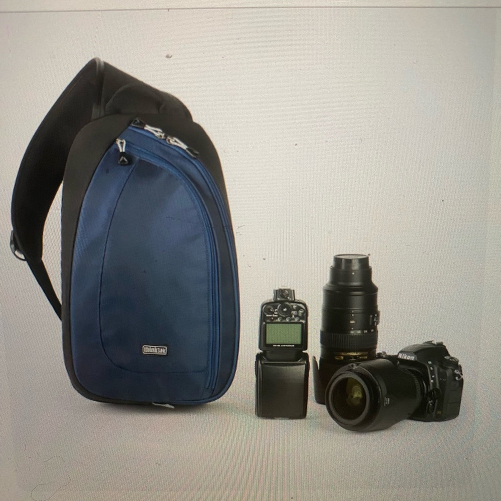 Blue Black Camera Sling Bag for Professional Photography Gear